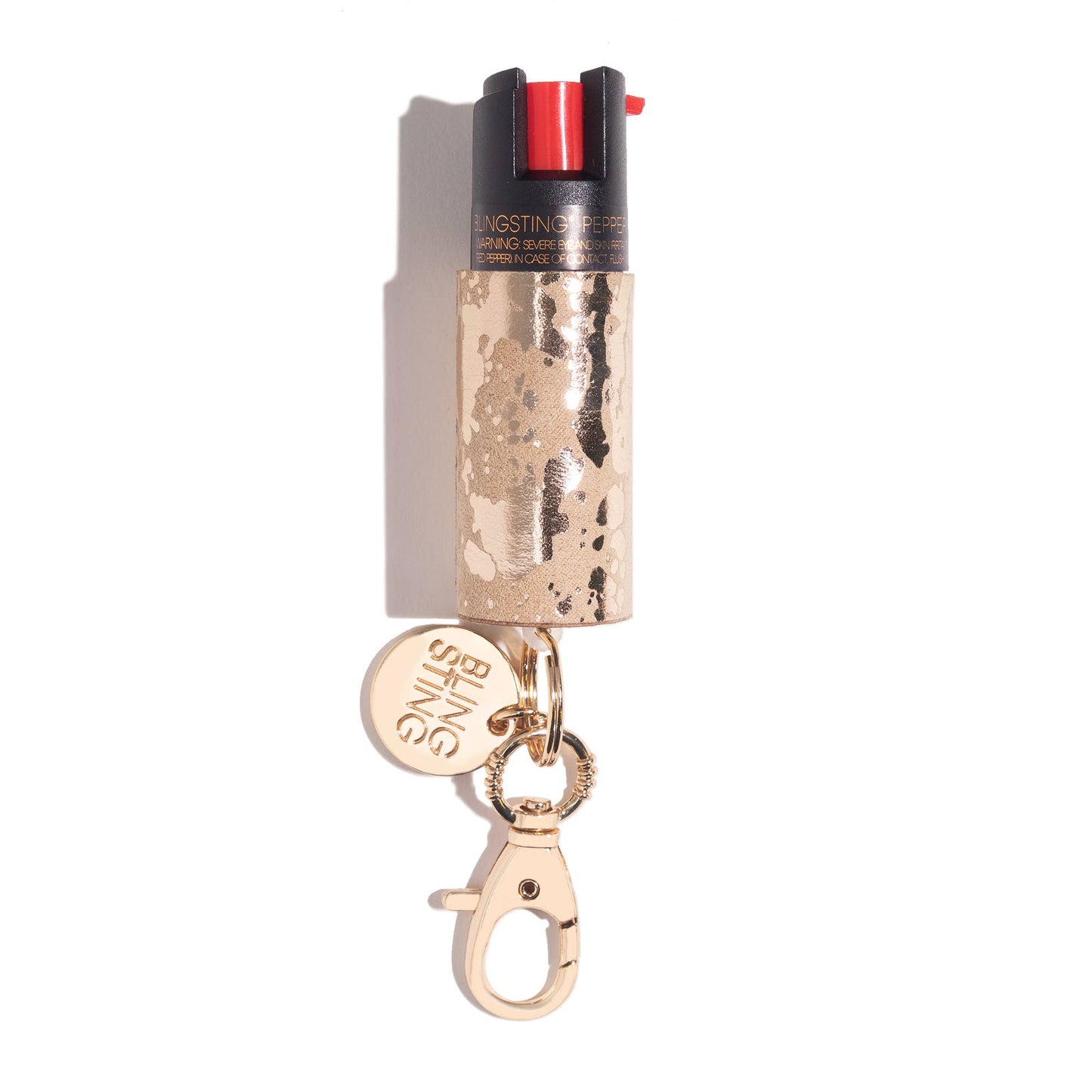 Metallic Gold Cowhide Pepper Spray-Accessories-BLINGSTING-Faire-The Twisted Chandelier