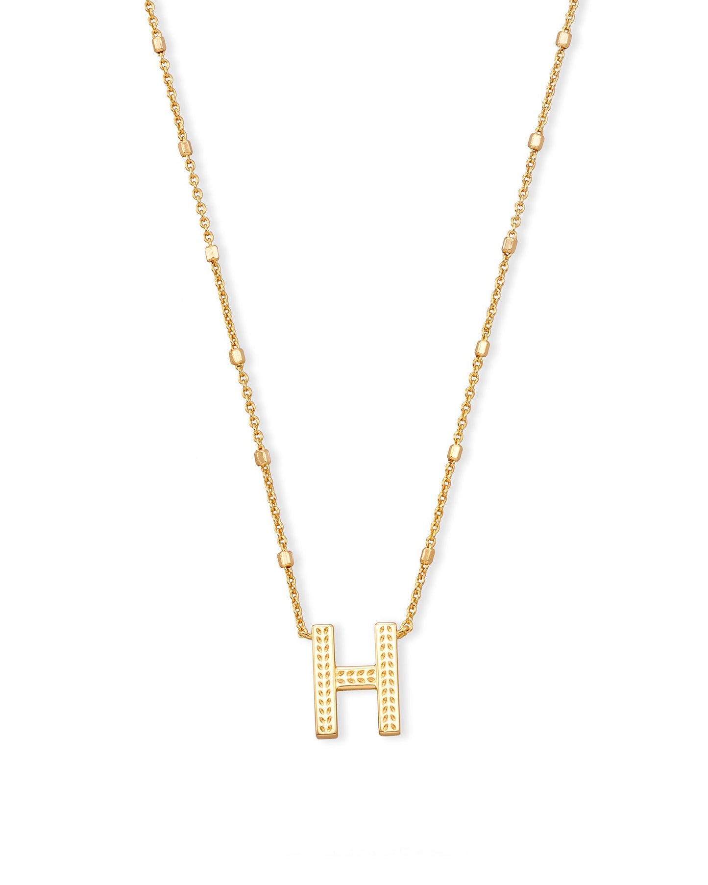 Kendra Scott Letter H Pendant Necklace Gold Metal-Necklaces-Kendra Scott-N1722GLD-H-The Twisted Chandelier