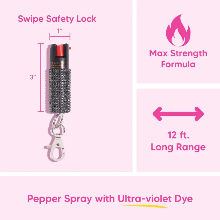 Mink Rhinestone Pepper Spray-Personal Defense-BLINGSTING-Faire-The Twisted Chandelier
