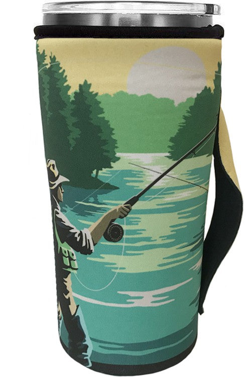 Fishing Landscape 30 oz. Tumbler Drink Sleeve-Drink Sleeves-Blandice-05/19/24, 1st md, SD2062-The Twisted Chandelier