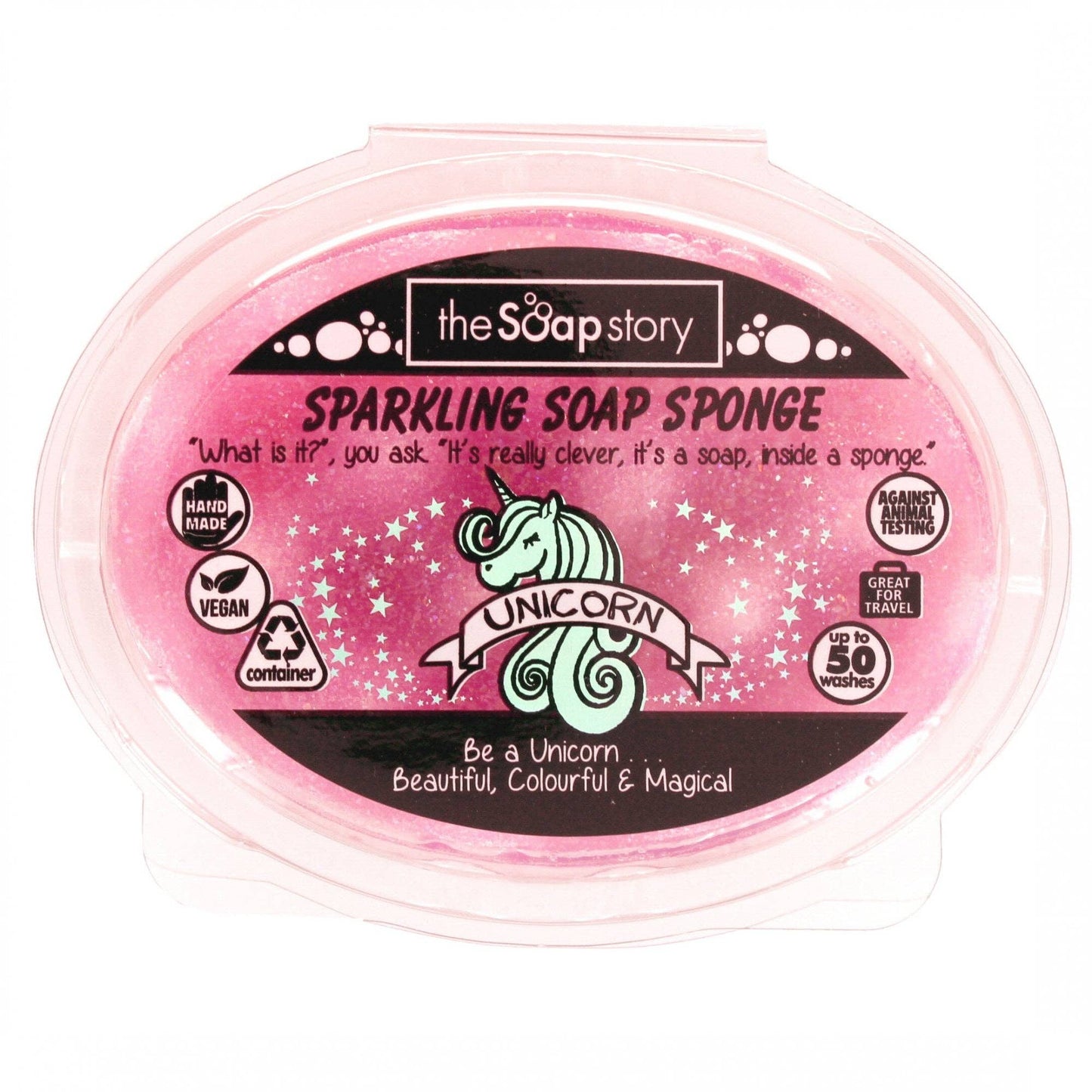 Unicorn Sparkling Soap Sponge 150g-Bath & Beauty-The Soap Story-Faire, JAN2022-The Twisted Chandelier
