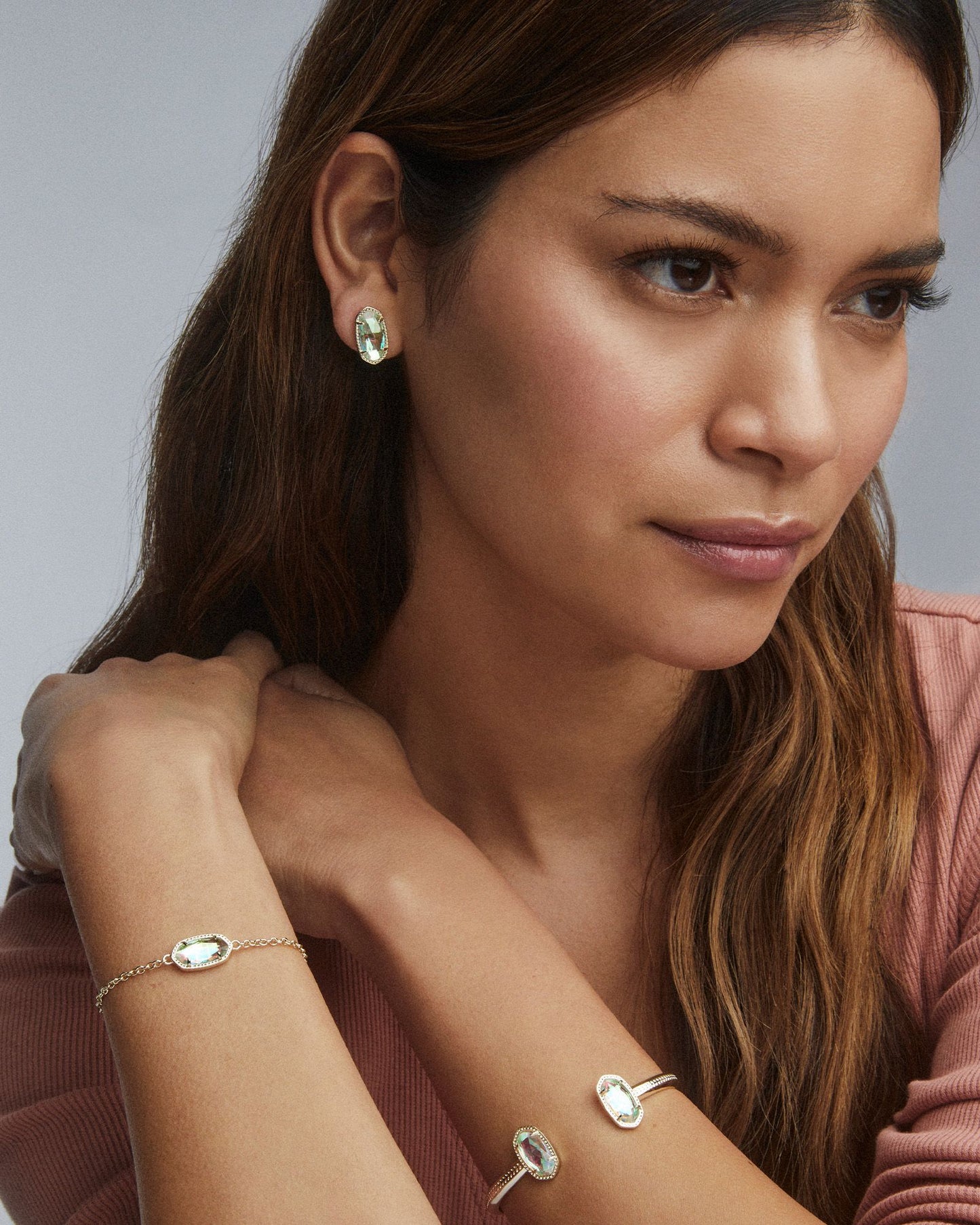 Kendra Scott Elaina Delicate Chain Bracelet Gold Crystal-Bracelets-Kendra Scott-B1043GLD-The Twisted Chandelier