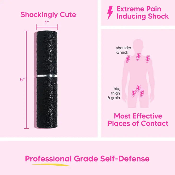 Black Glitter Mini Stun Gun-Personal Defense-BLINGSTING-Faire-The Twisted Chandelier