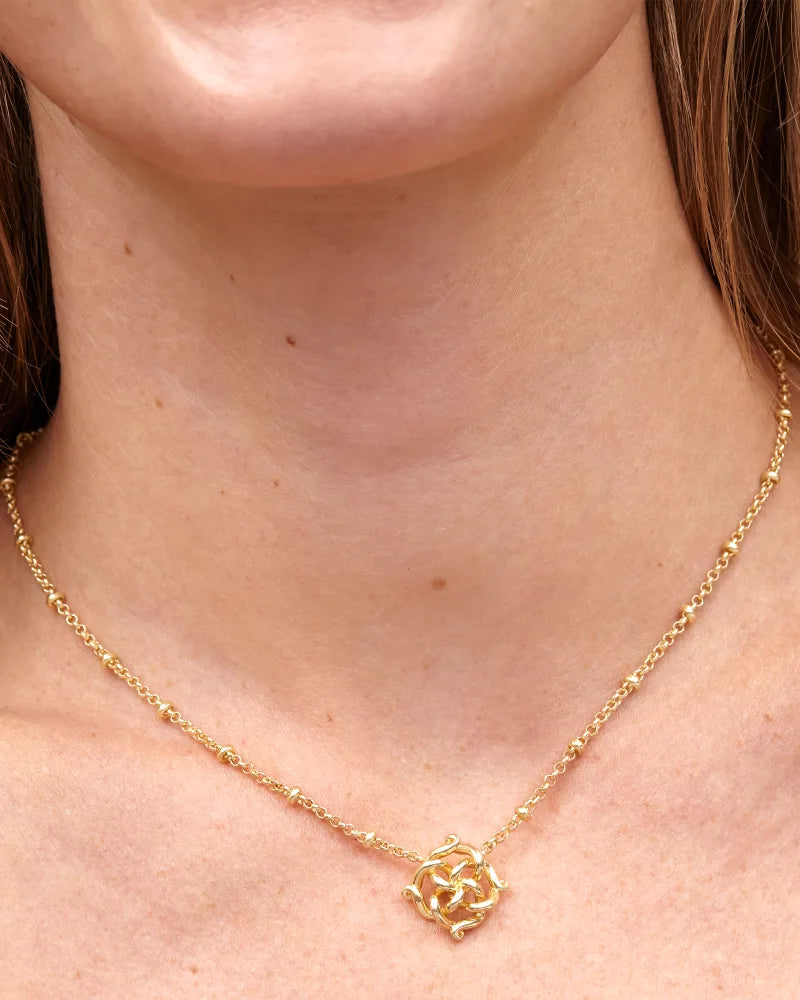 Kendra Scott Kelly Short Pendant Necklace Gold Metal-Necklaces-Kendra Scott-N1940GLD-The Twisted Chandelier