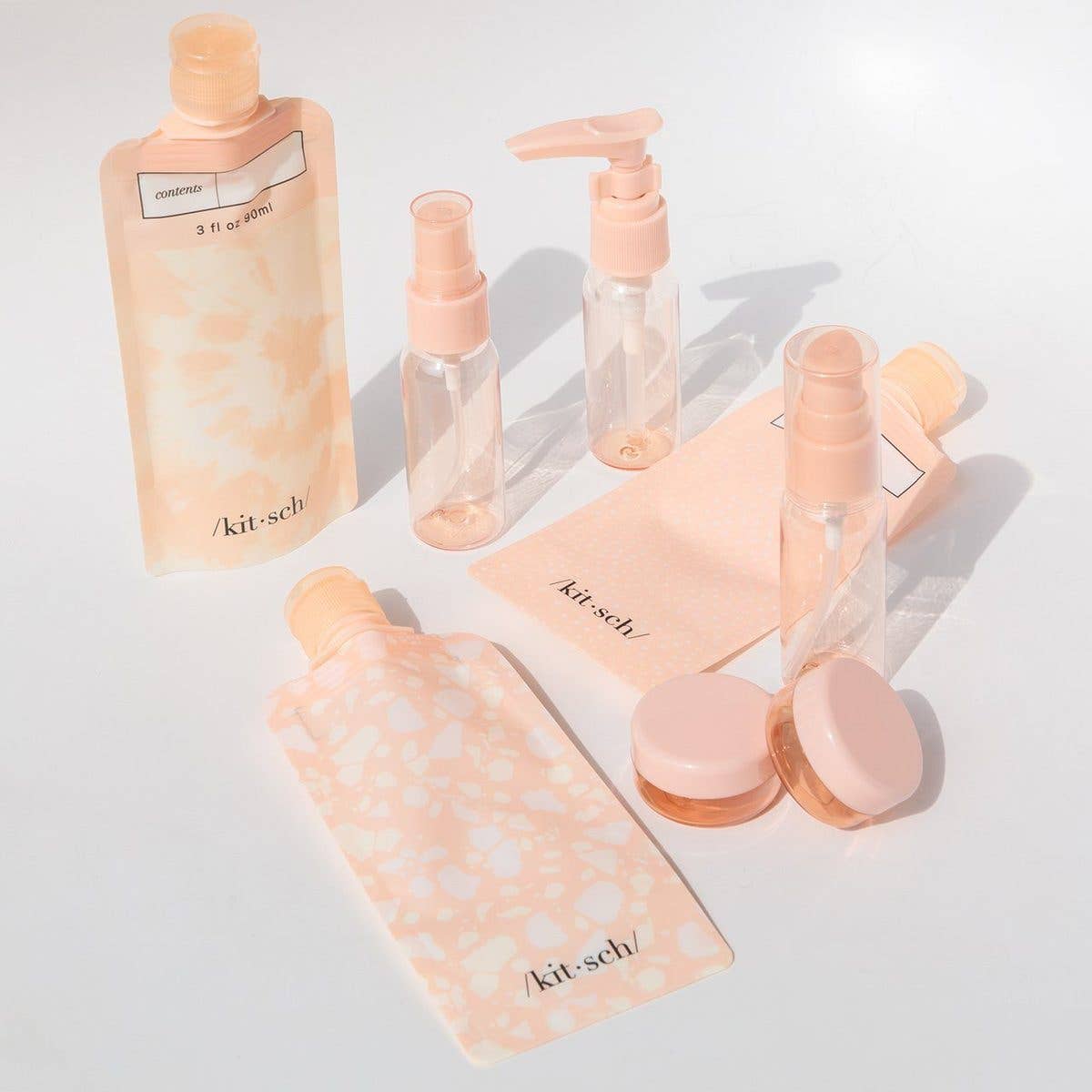 Kitsch Refillable Ultimate Travel 11pc Set - Blush-KITSCH-Faire-The Twisted Chandelier