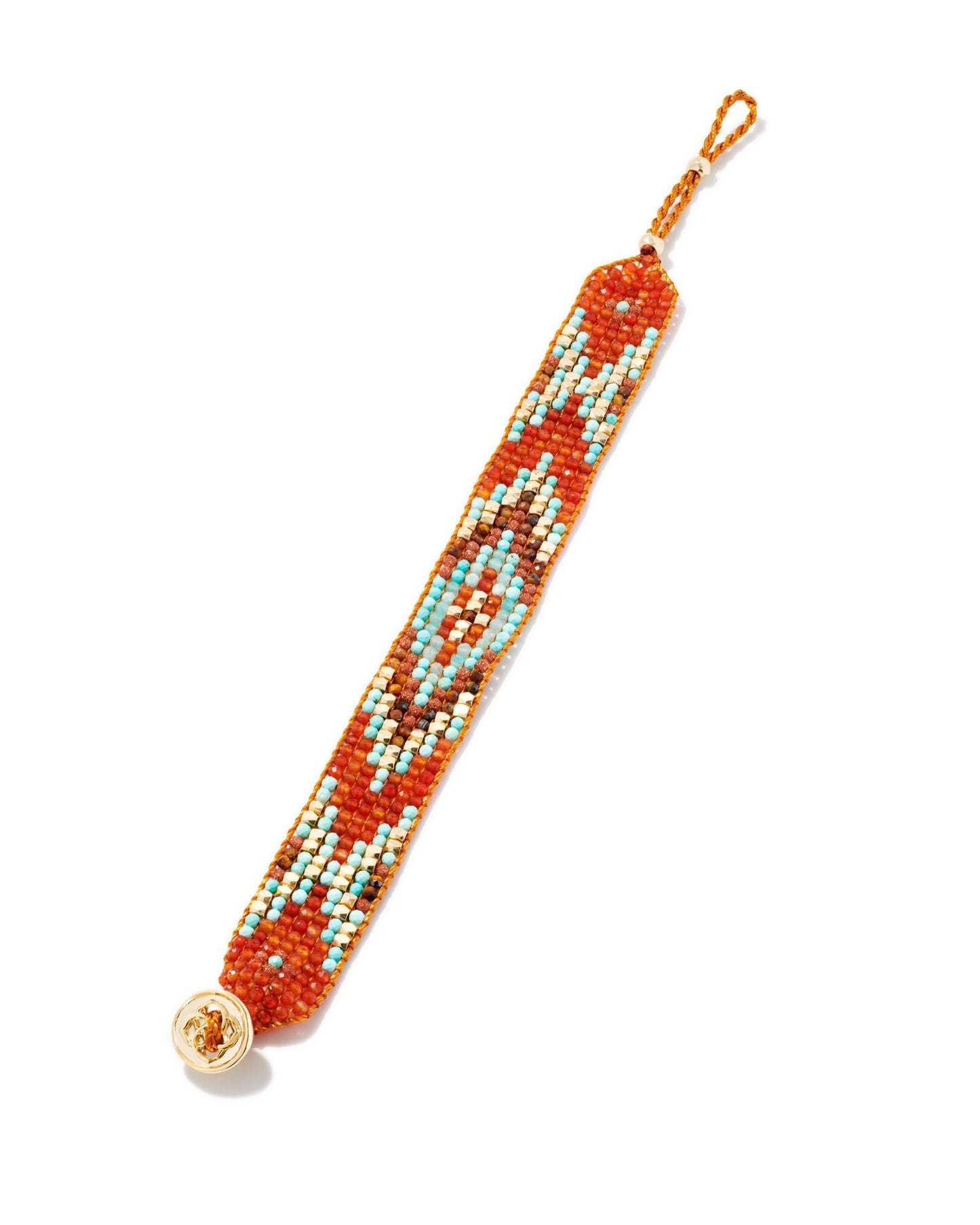 Kendra Scott Britt Beaded Bracelet Gold Red Mix-Bracelets-Kendra Scott-B1330GLD-The Twisted Chandelier