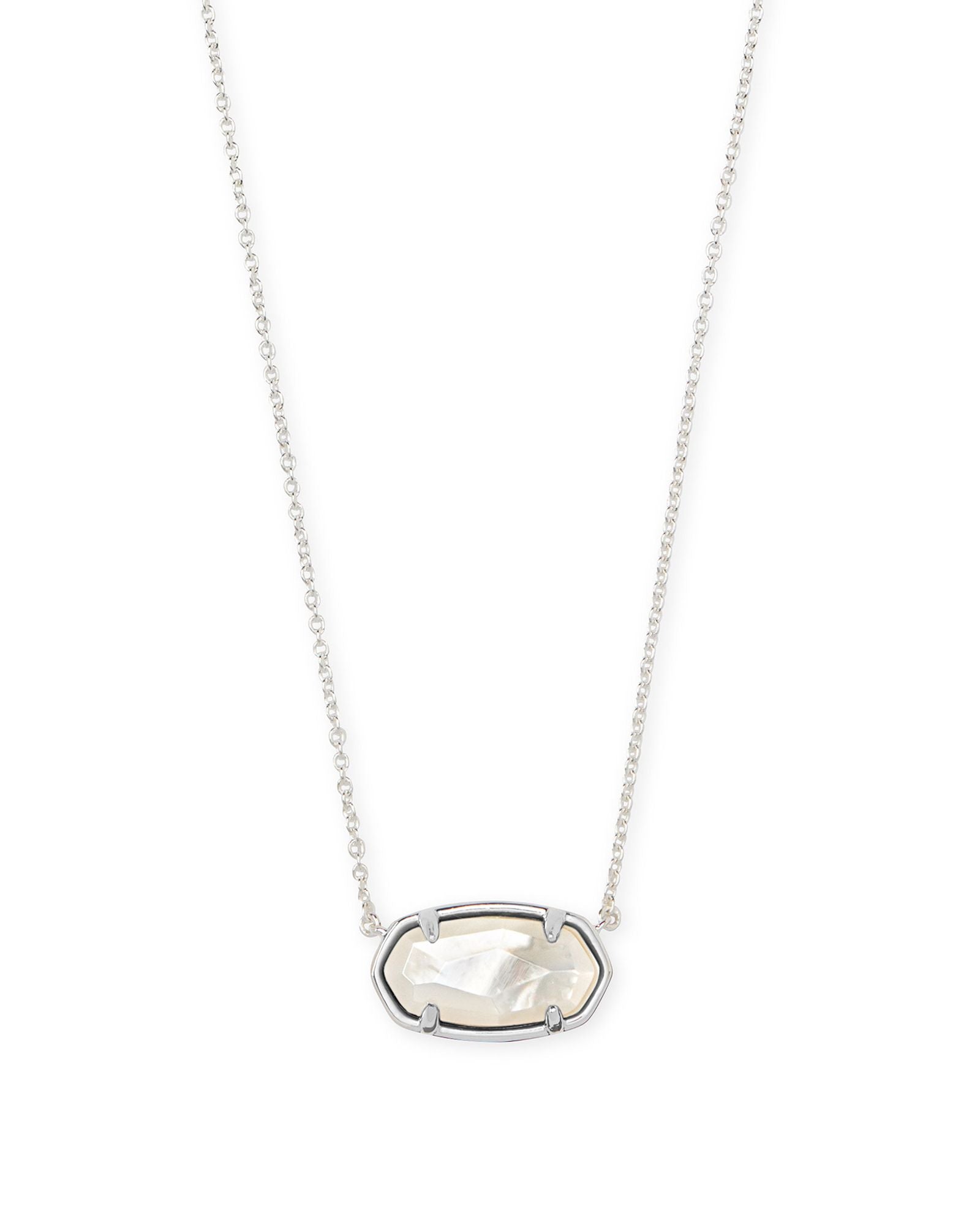 Elisa Gold Pendant Necklace in Ivory Pearl