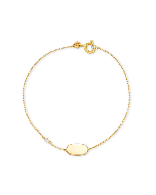 Kendra Scott Fern Delicate Bracelet 14K Gold White Diamond M/L-Bracelets-Kendra Scott-B1340GLD,Max Retail,Sale Kendra Scott-The Twisted Chandelier