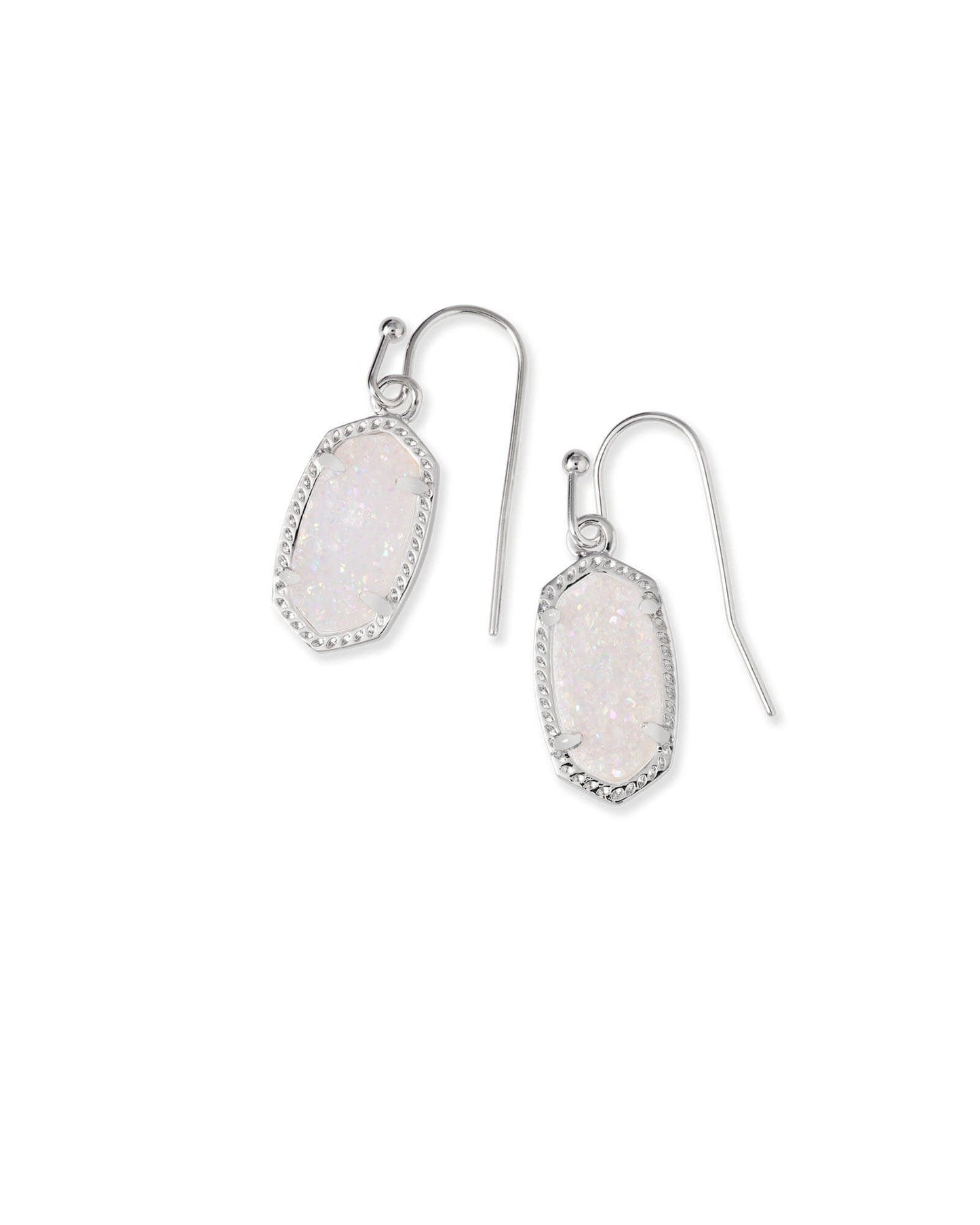 Kendra Scott Lee Rhodium Drop Earrings - Iridescent Drusy-Earrings-KENDRA SCOTT-E1099RHD-The Twisted Chandelier
