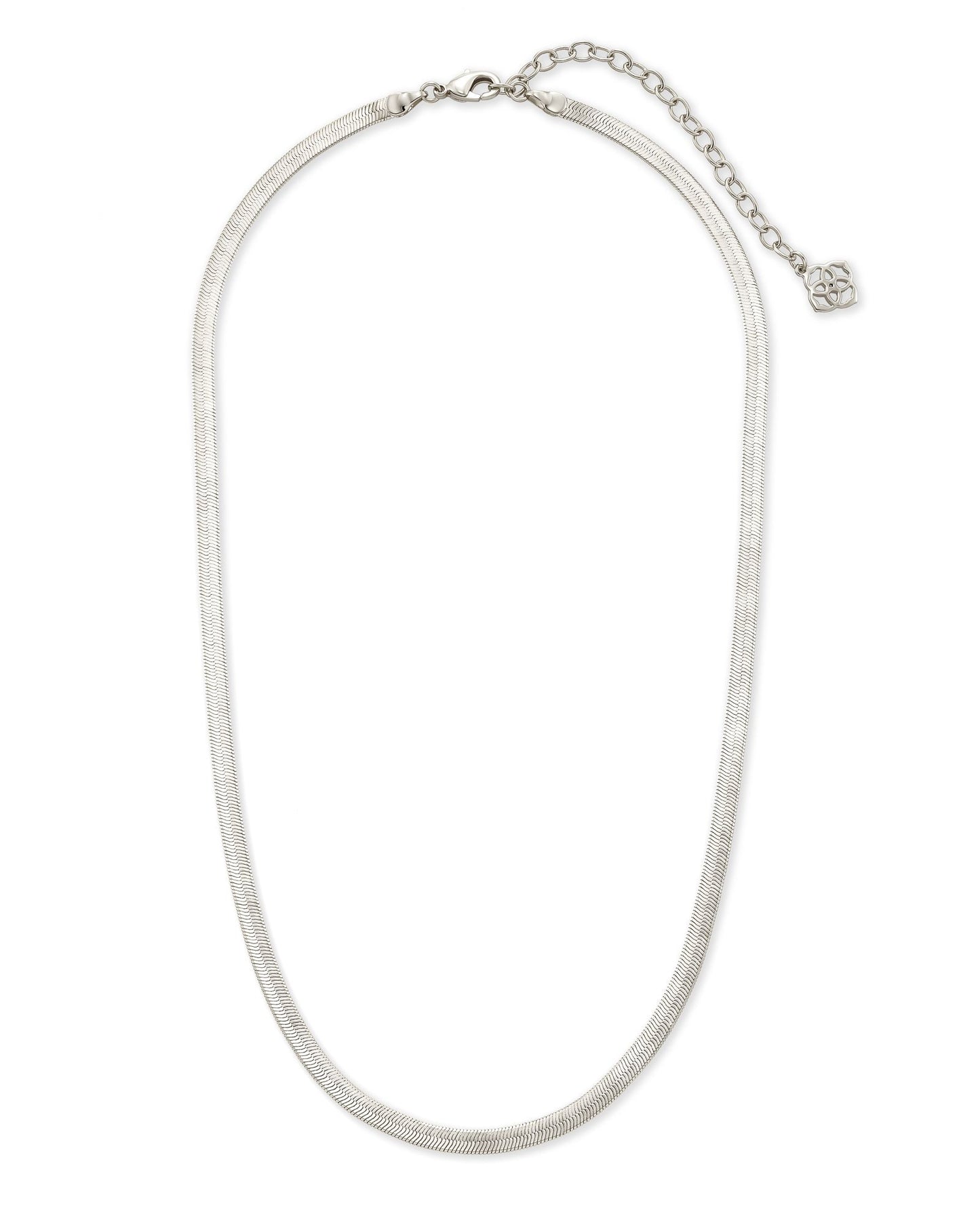 Kendra Scott Kassie Chain Necklace - Silver-Necklace-Kendra Scott-APRIL2022,KS,N1717RHD-The Twisted Chandelier