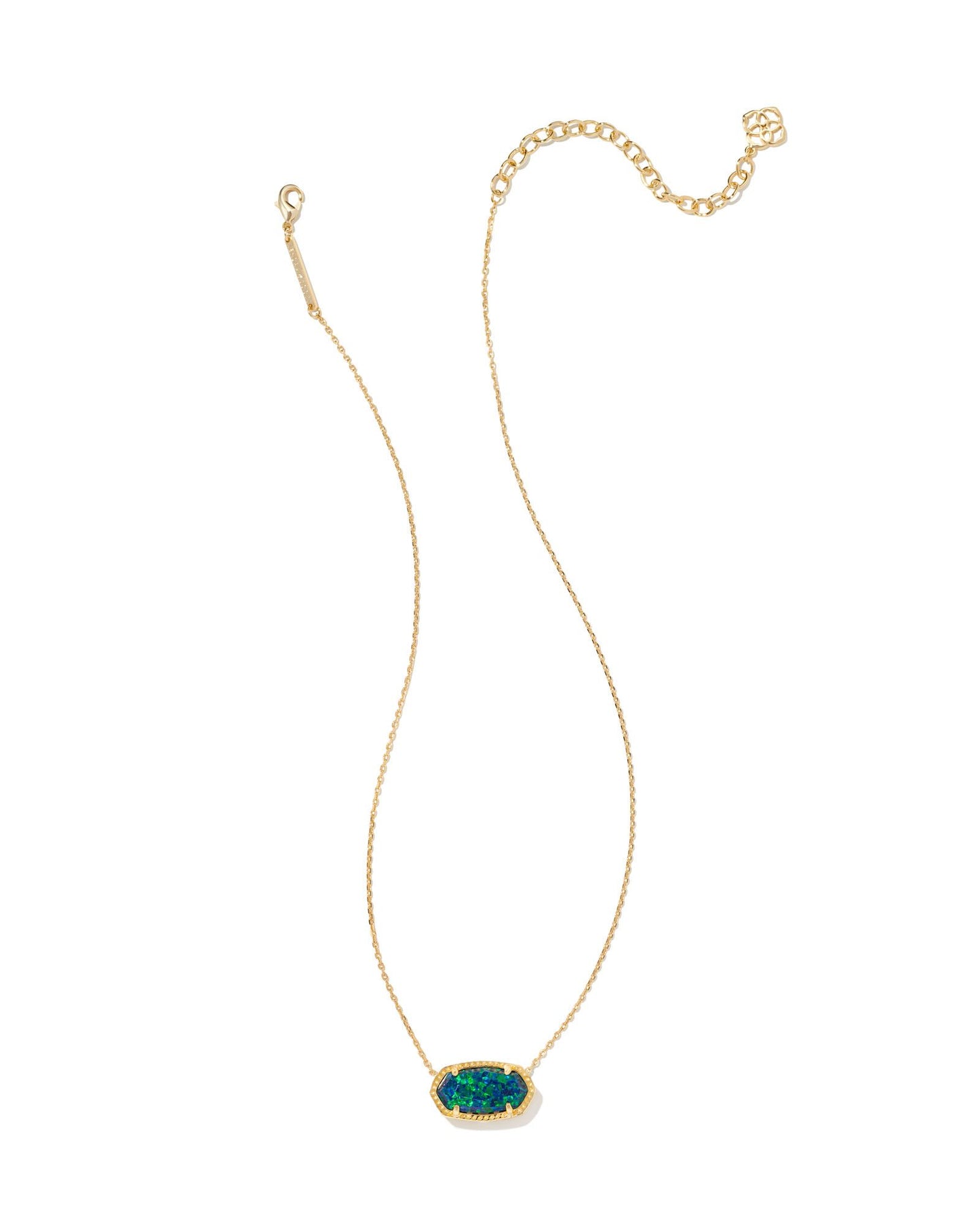 Kendra Scott Elisa Short Pendant Necklace Gold Night Opal-Necklaces-Kendra Scott-N5067GLD-The Twisted Chandelier