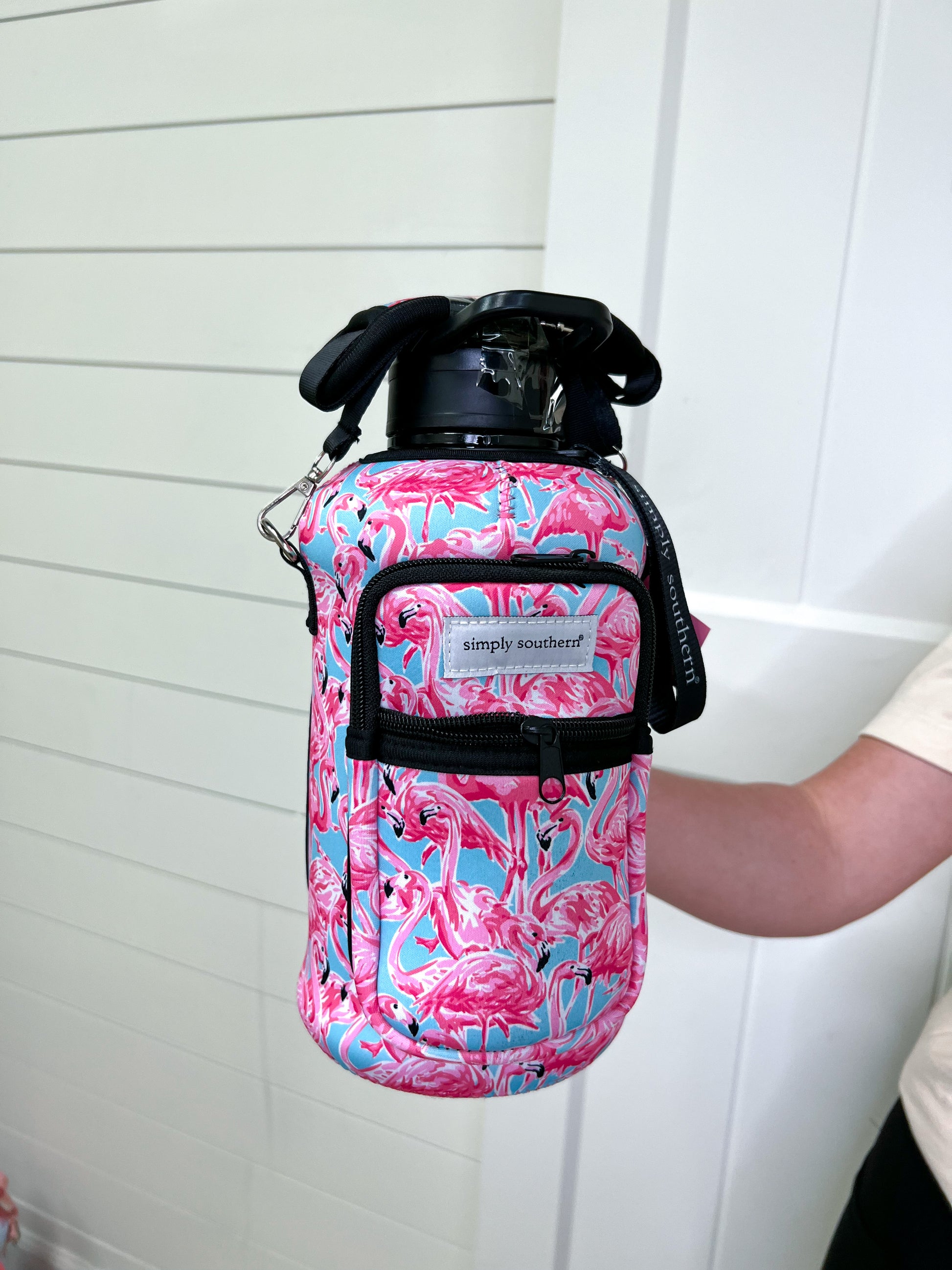 Water Jug and Case - Pink Flamingo-Drink Pouch-Simply Southern-Max Retail-The Twisted Chandelier