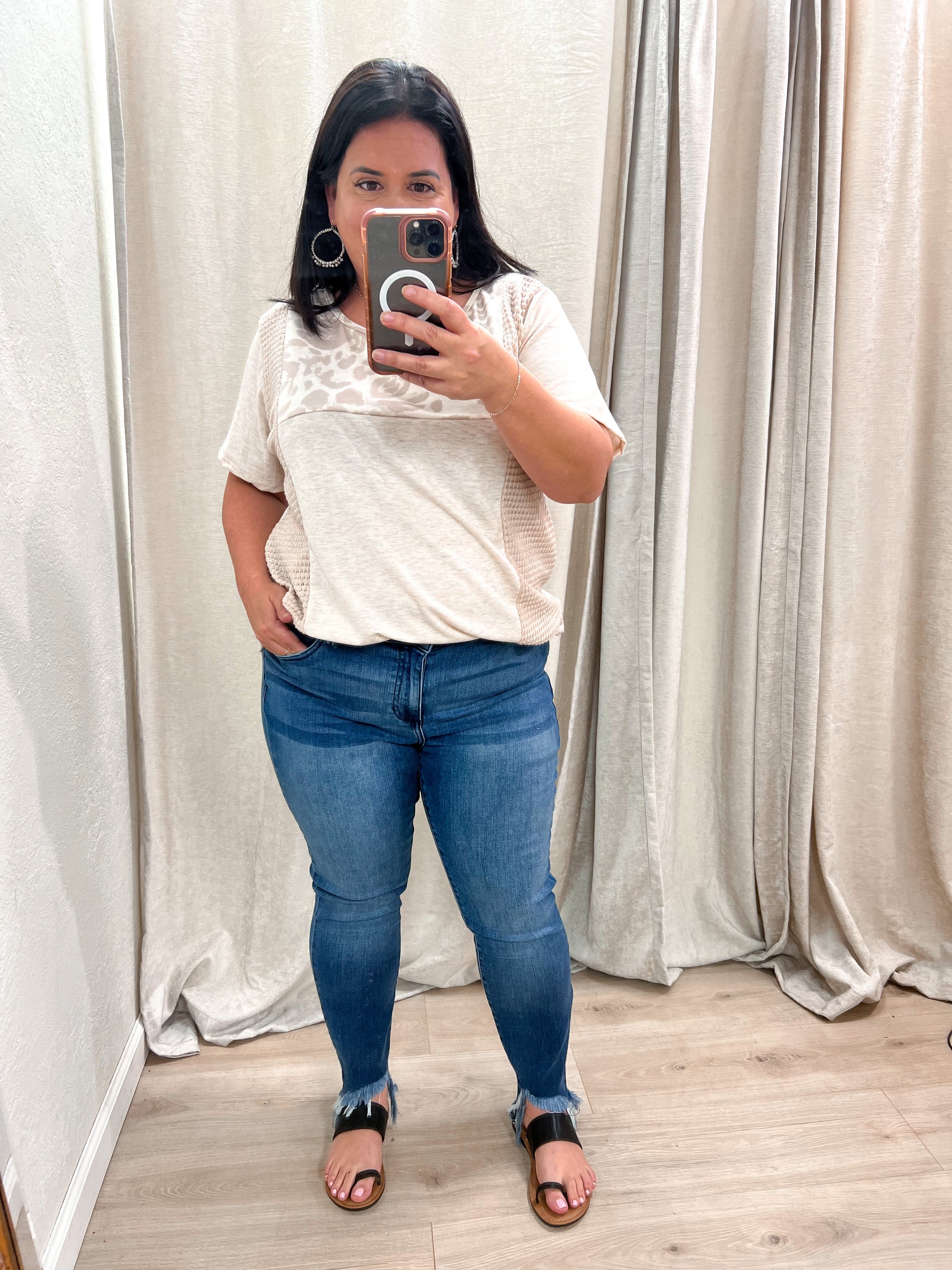 Ashley Mid Rise Cut Out Fray Hem Crop Cello Skinny Jeans - Plus-Skinny Jeans-Cello-05/15/24, 1st md, Max Retail-The Twisted Chandelier