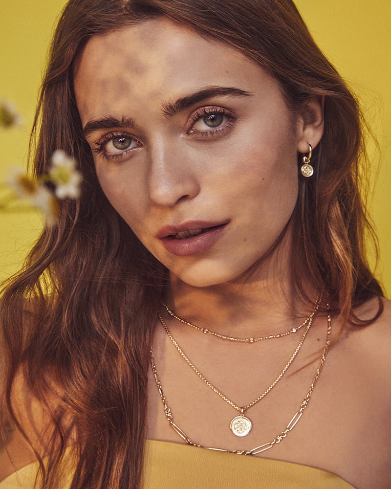Kendra Scott Medallion Coin Triple Strand Gold Metal-Necklaces-Kendra Scott-N1527GLD-The Twisted Chandelier