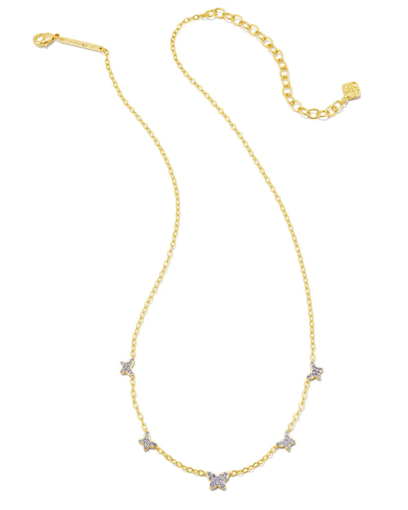 Kendra Scott Lillia Crystal Strand Necklace - Gold Violet