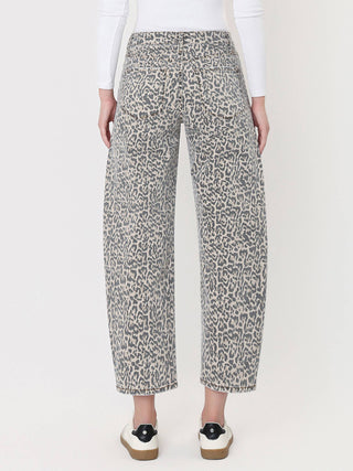 Maxine High Rise Leopard Print Utility Barrel Jeans-Pants-Lovervet by VERVET-bottoms,Fall Favorites,LV2309LPD,NewArrival-The Twisted Chandelier