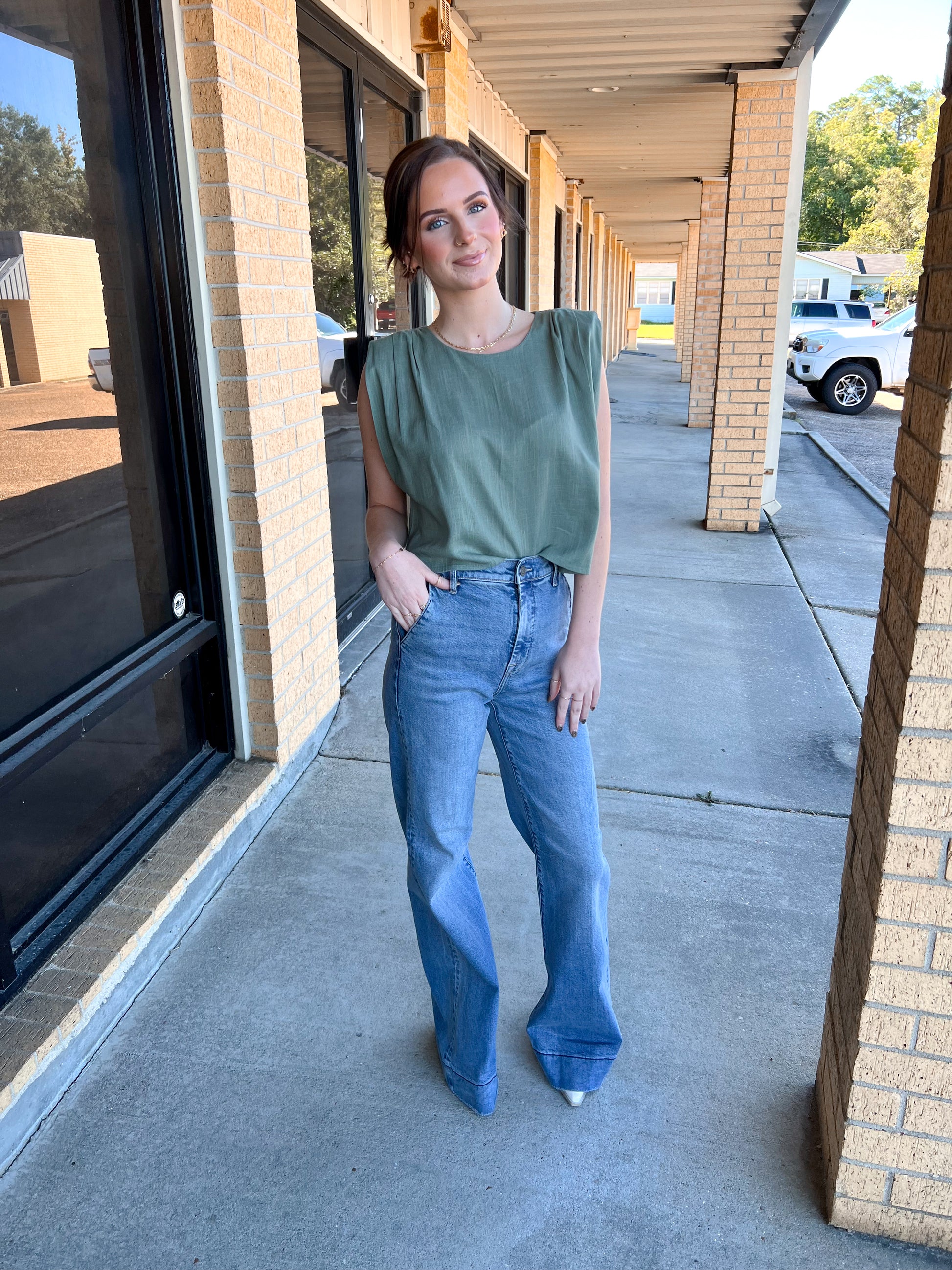 Indie Solid Woven Top-VERY J-Bin d2,FD 06/03/25,NT12090SET,Tops Collection-The Twisted Chandelier