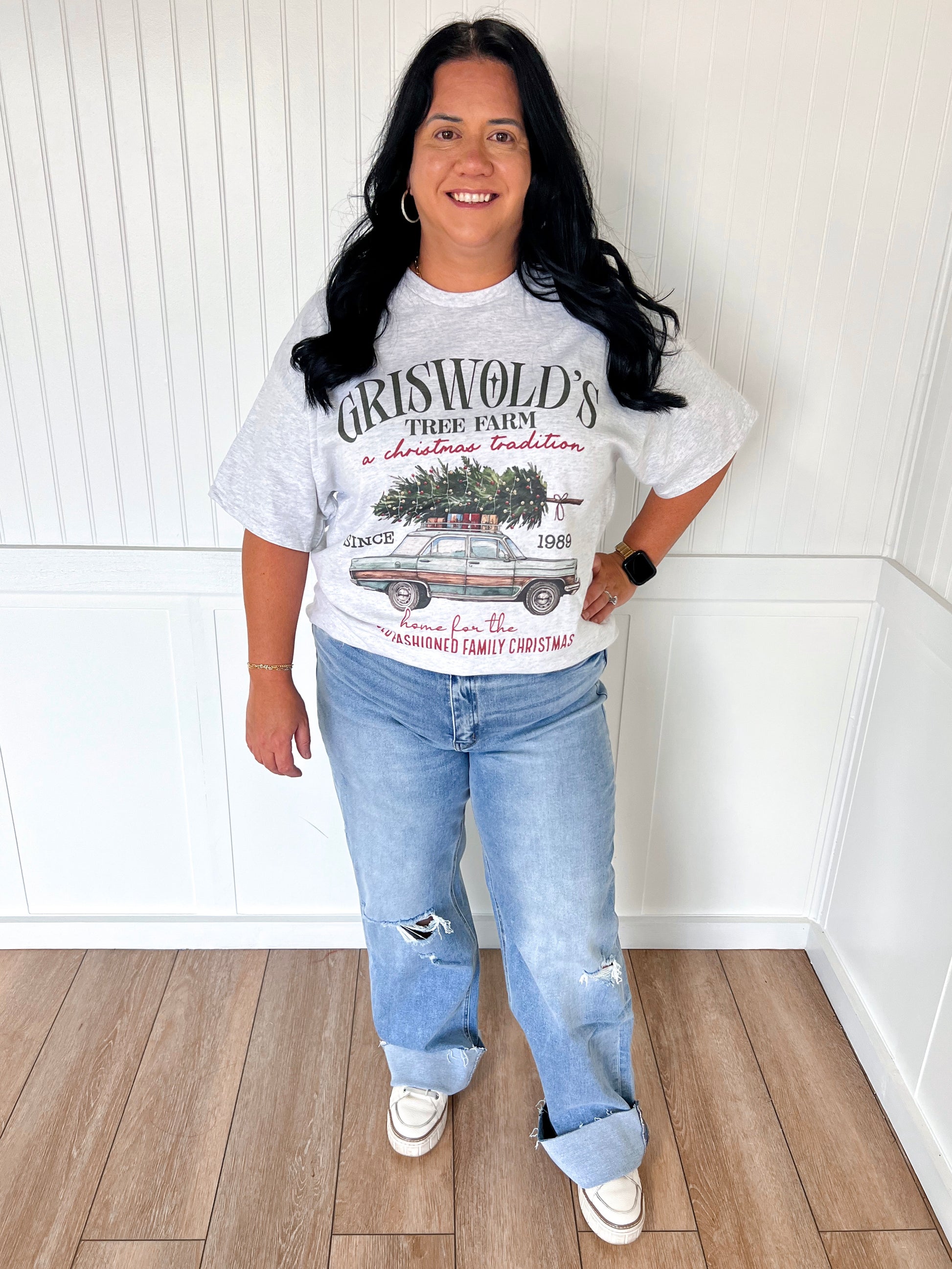 Griswold's Tree Farm Christmas T-Shirt-Graphic T-Shirt-Spirit+Tribe-Christmas tote ct1,FD 12/03/24,Tops Collection-The Twisted Chandelier