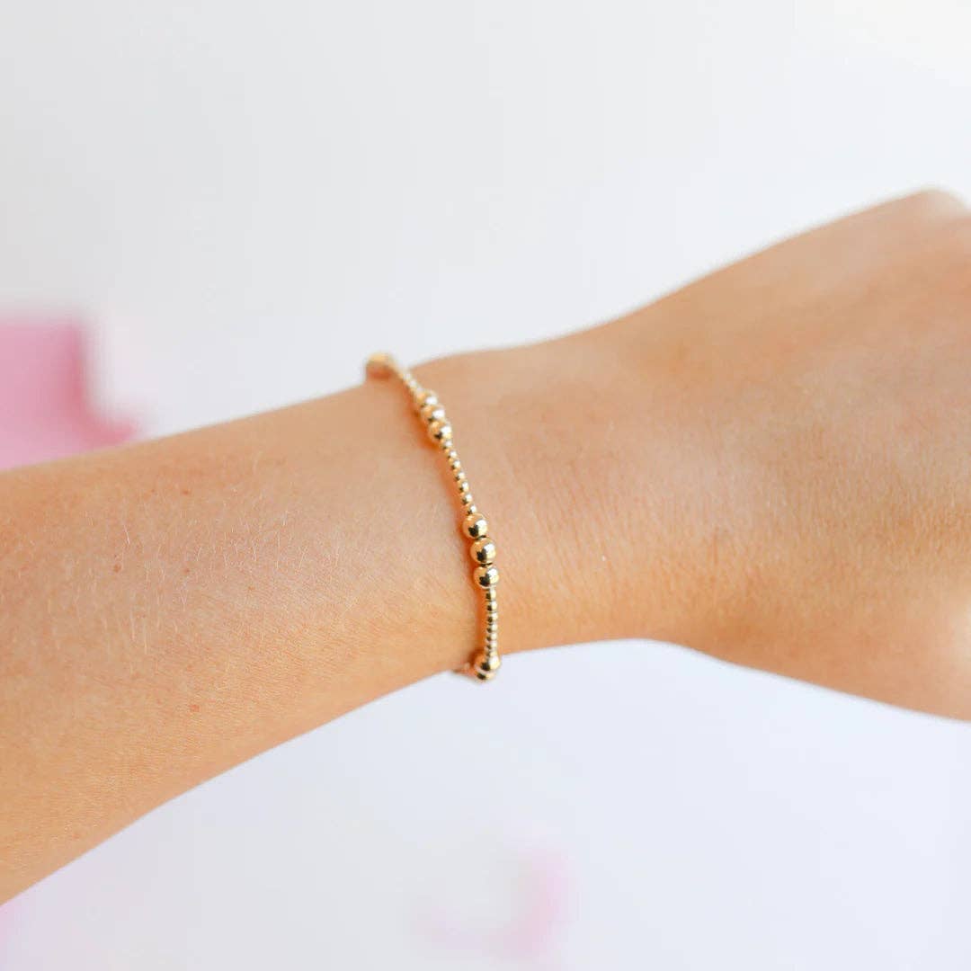 ILY Bracelet in Gold-Beaded Blondes-The Twisted Chandelier