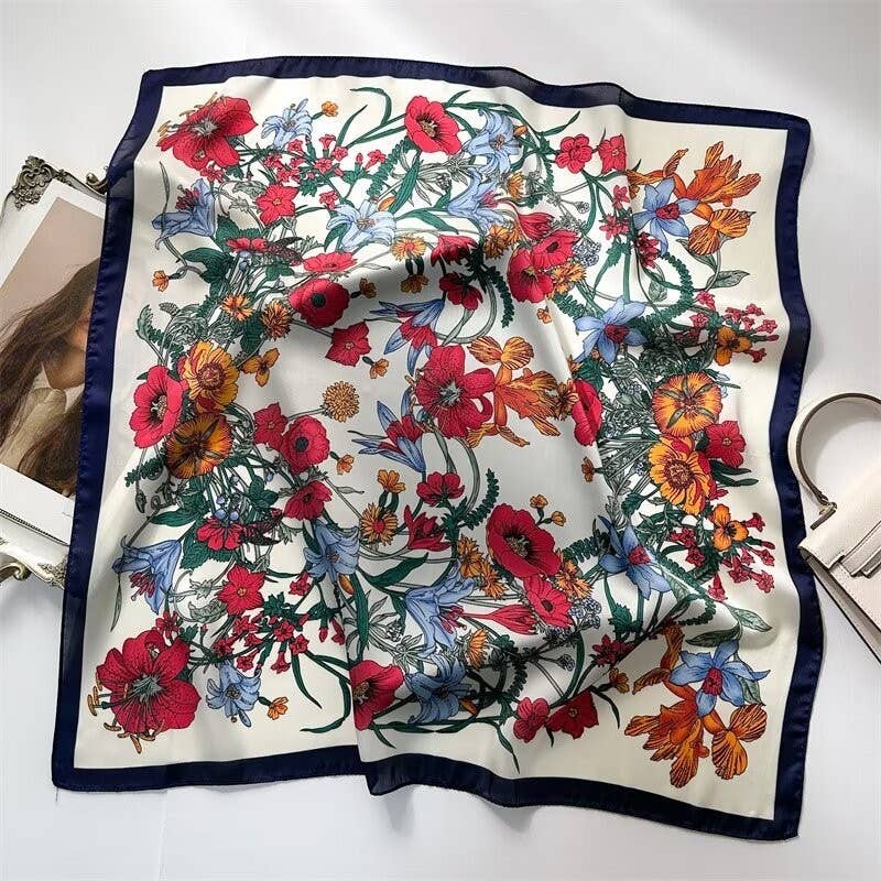 Large Floral Print Bandana Scarf-JOSSLYN by wall to wall-The Twisted Chandelier
