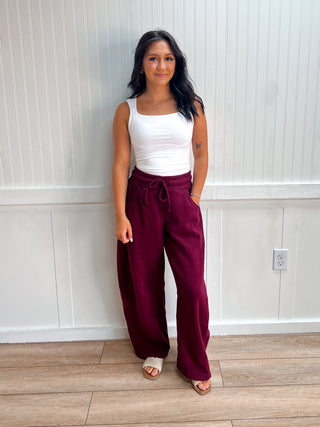 Ellison Fleece Barrel Leg Sweatpants-Pants-Zenana-bottoms,Fall Favorites,gameday,NewArrival-The Twisted Chandelier