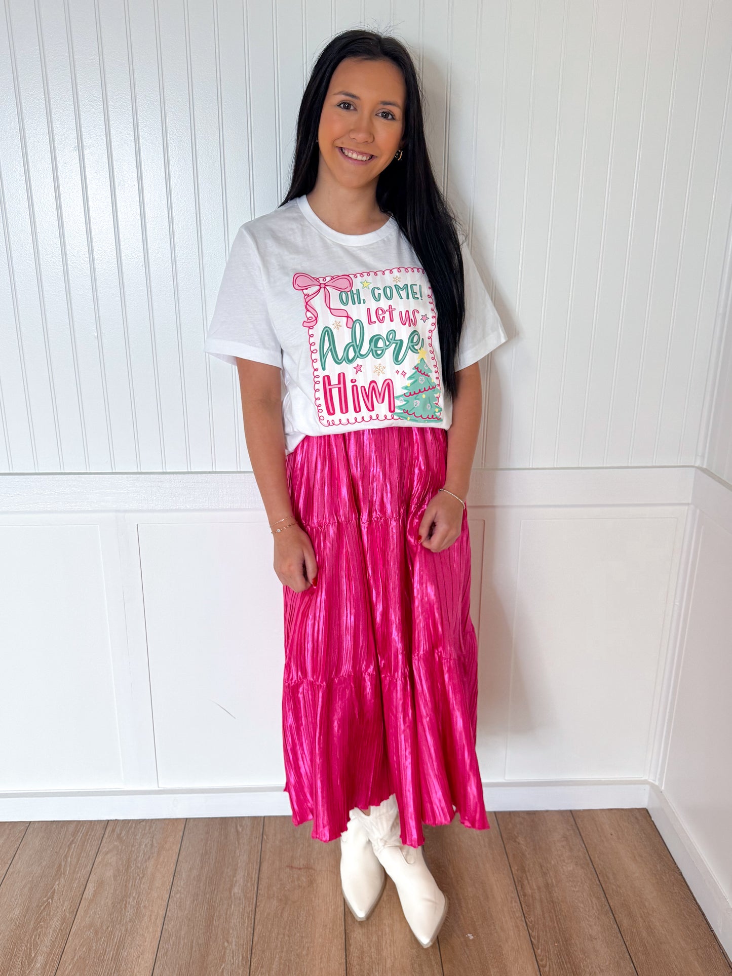 Kendall Pleated Skirt - Pink-Dresses-Southern Grace Wholesale-06/24/25,1st md,BIN A5,DJR,FD 01/07/25-The Twisted Chandelier