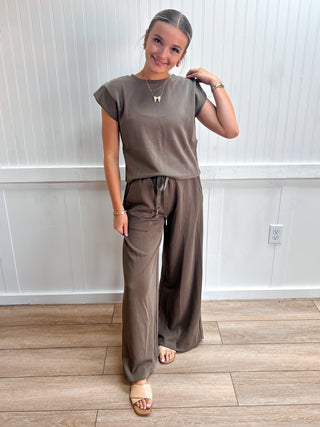 Marleigh Cloud Knit Cap Sleeve Athleisure Top