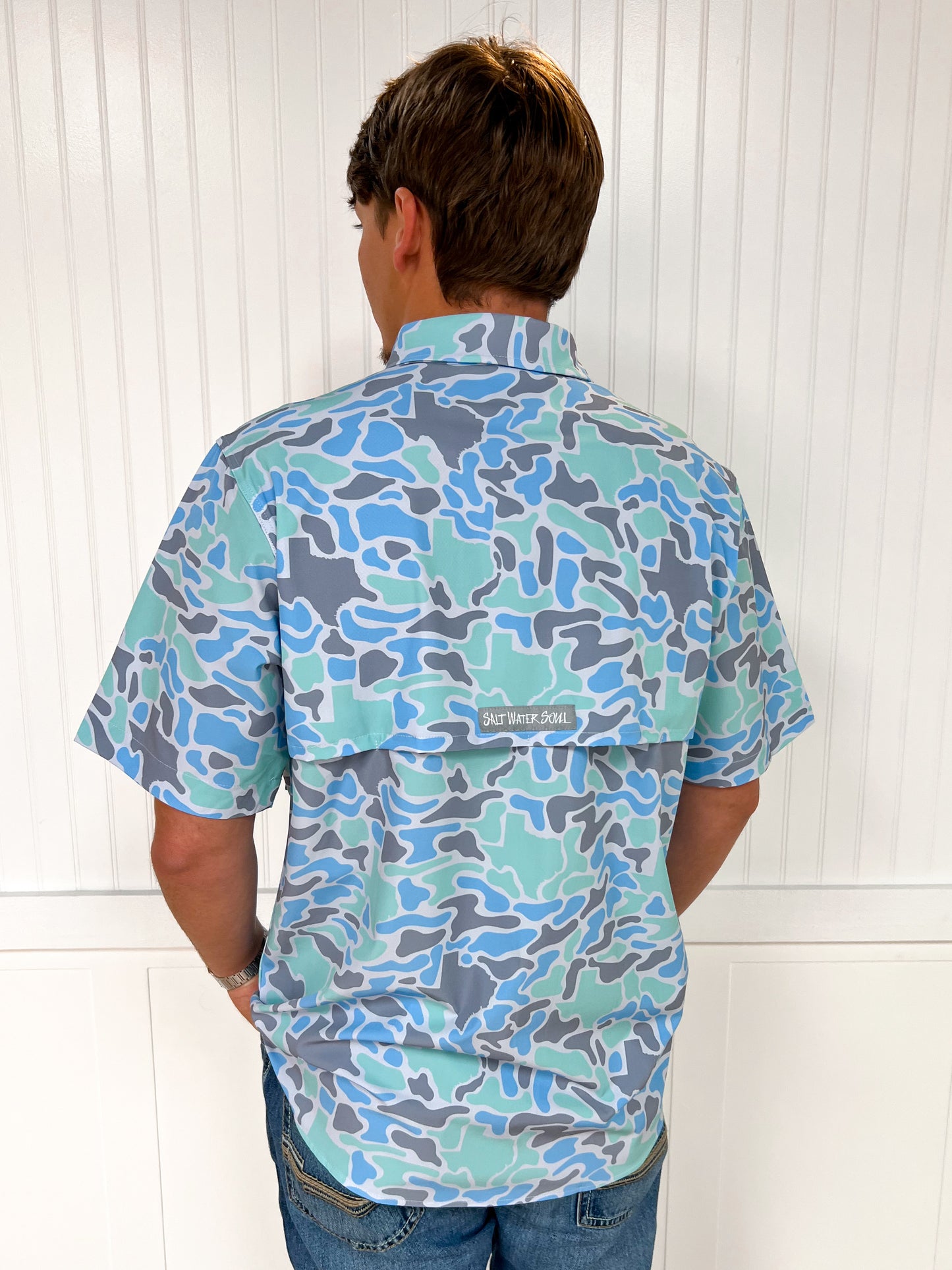 Men's Texas Coastal Camo Fishing Shirt-SALT WATER SOUL-FD 01/23/26-The Twisted Chandelier