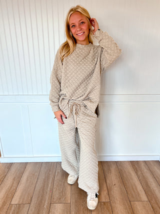 Karen Solid Warm Quilted Matching Set-BEESON RIVER-03/02/26,OGP 59.99,Winter bin-Small-Taupe-The Twisted Chandelier