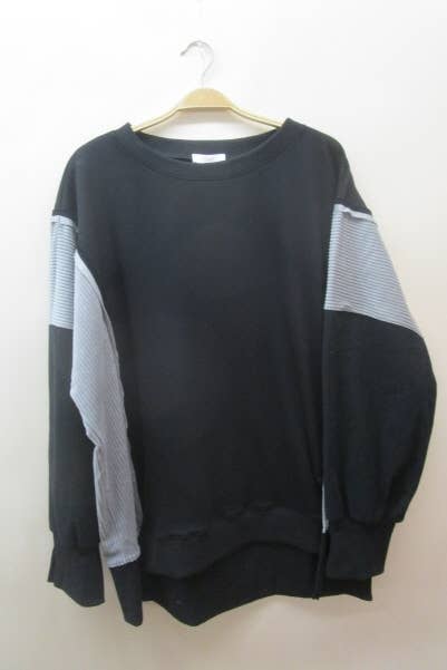 Tate Color Block Oversized Pullover - Plus-Oddi-Tops Collection-The Twisted Chandelier