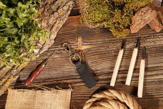 Men’s Leather Keychain, Geniune Leather Keychain-American Leather Goods-Men's-Black-The Twisted Chandelier