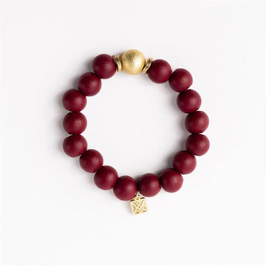 Michelle McDowell Ryden Bracelet - Gameday Maroon & White-Bracelets-Michelle McDowell-gameday-The Twisted Chandelier