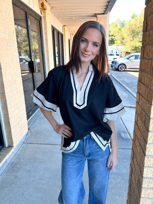 Blair Collared Pullover Top