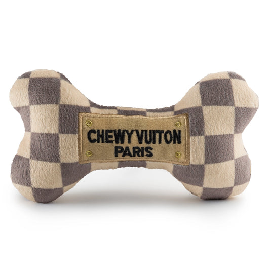 Haute Diggity Dog Checker Chewy Vuiton Bones Squeaker Dog Toy-The Twisted Chandelier--The Twisted Chandelier