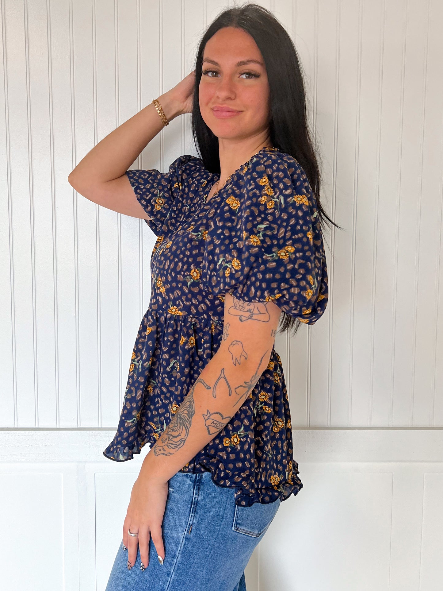 Dixie Leopard Floral Peplum Top-top-jodifl-BIN A5,FD 08/19/25,Tops Collection-The Twisted Chandelier