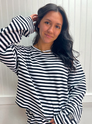 Berkley Lulu Mac Stripe Long Sleeve Top - Black-Outfit Sets-Girlie Girl Originals-FD 09/16/26,NewArrival,Tops Collection-The Twisted Chandelier
