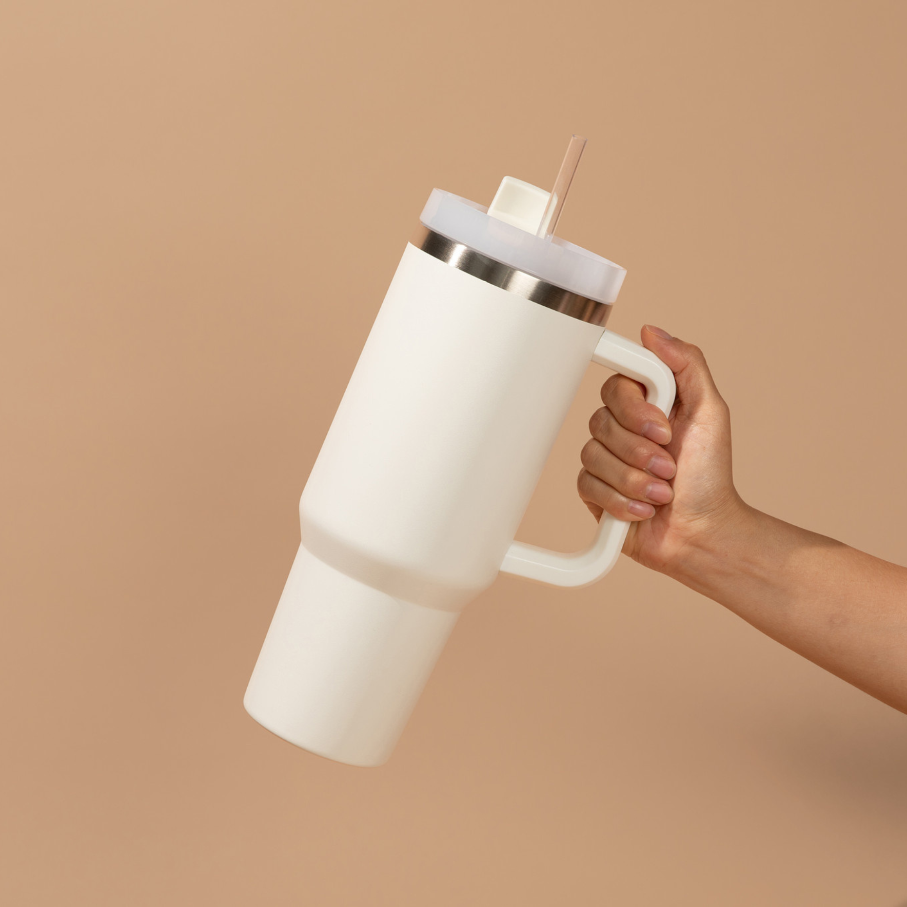 Cream 40 oz Travel Tumbler - Home Decor & Gifts-Sweet Water Decor-The Twisted Chandelier