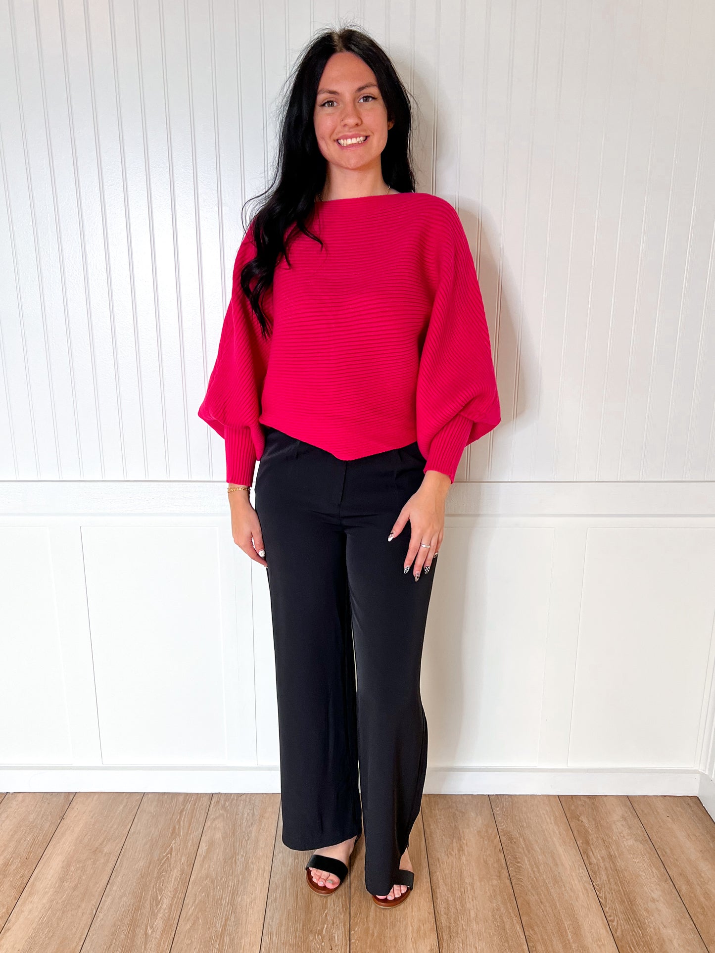 Raella Solid Point Wide Pants - Black-Pants-Umgee-04/21/25,05/27/24,12/03/25,1st md,BIN A2,bottoms,Max Retail-The Twisted Chandelier