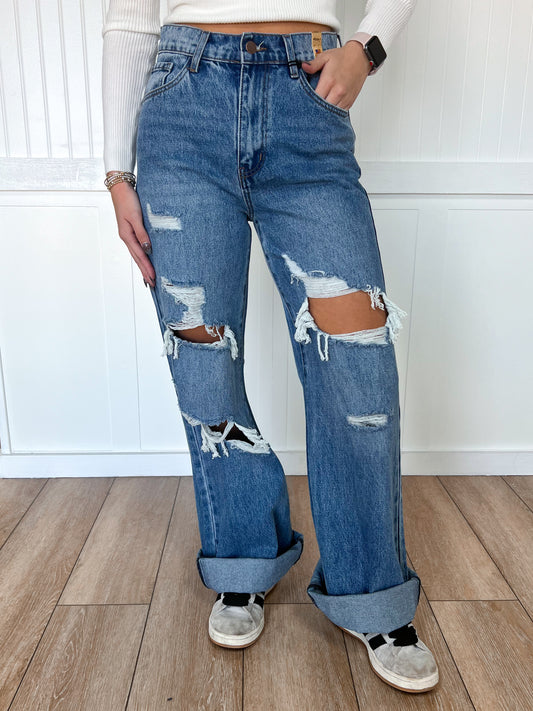 Euphoria Wide Leg Jeans-Vibrant M.i.U-Bin C6,Bin D6,bottoms,FD 08/26/25-The Twisted Chandelier