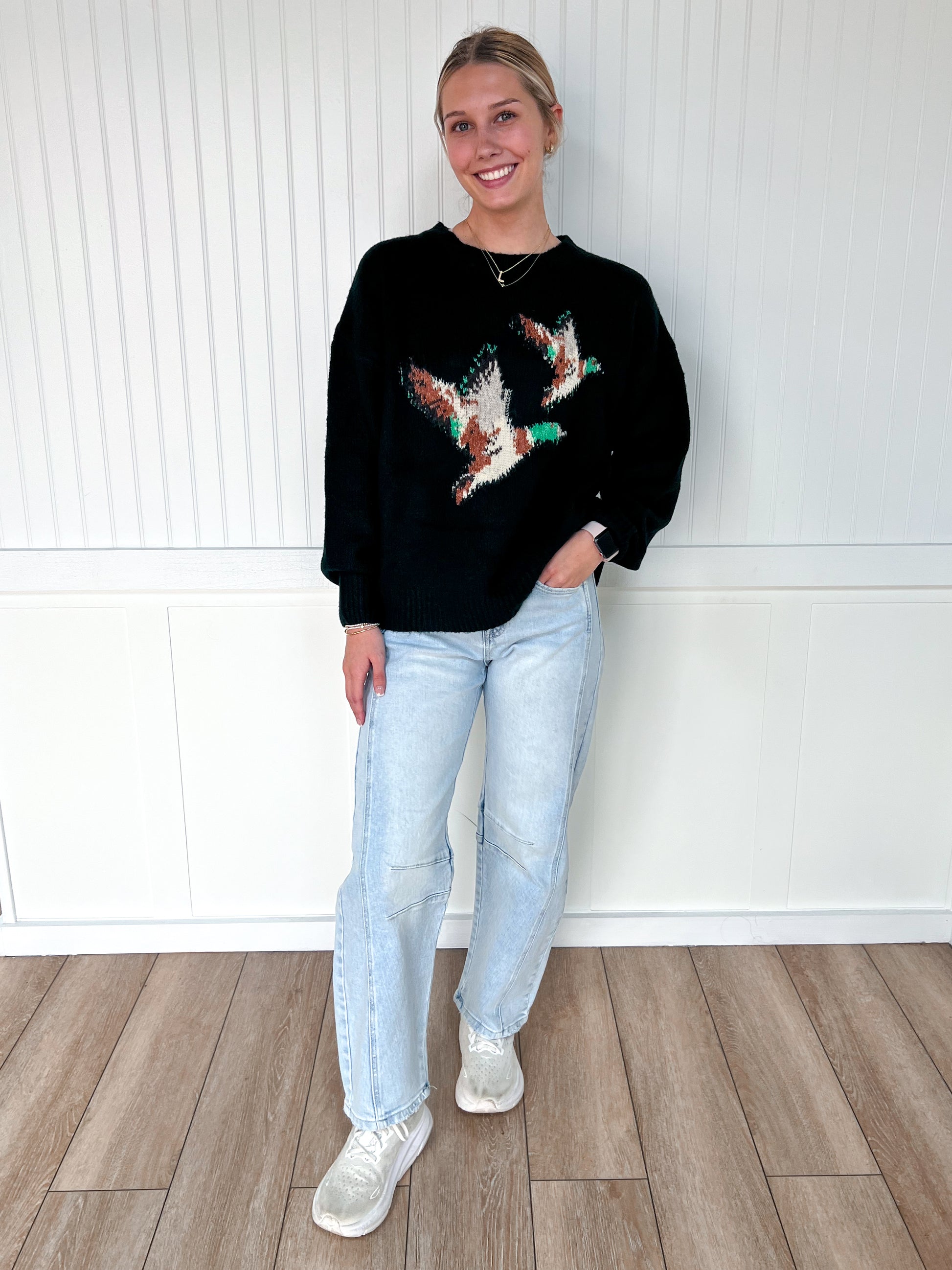 Frankie Soft Knit Flying Duck Sweater-Bailey Rose-02/10/26,FD 01/23/26,OGP 64.95,Tops Collection-The Twisted Chandelier