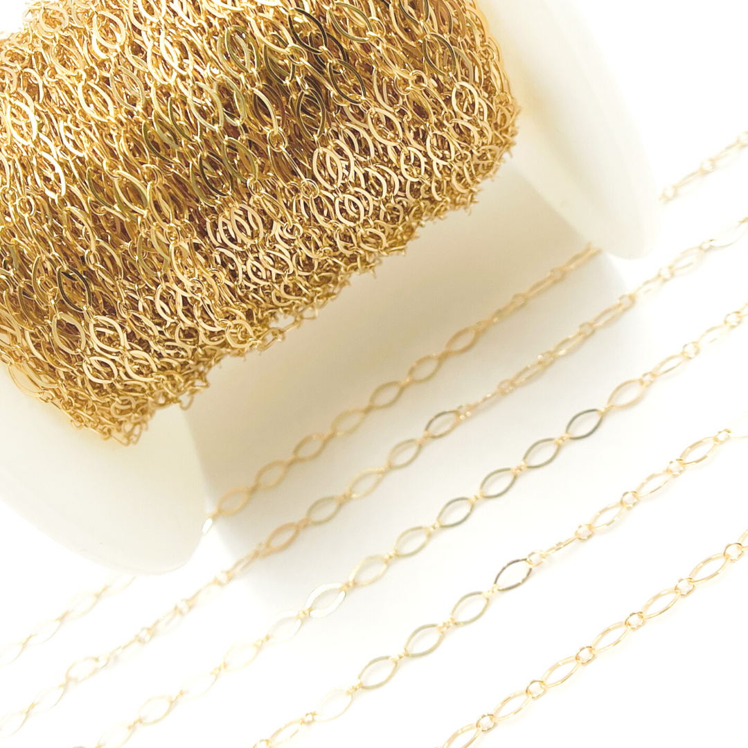 Lexi - 14K Gold Filled Oval & Round Links Chain. 1016FGF (Tier 1)-Permanent Jewelry-Jewels & Chains-The Twisted Chandelier