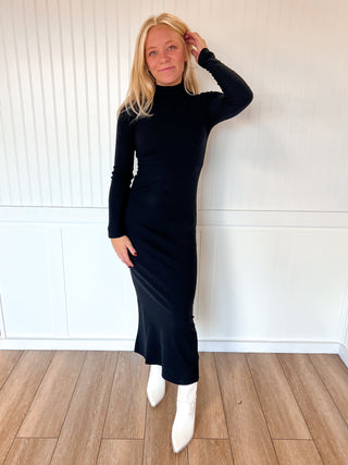 Layla Long Sleeve Turtle Neck Brushed Rib Long Dress-Active Basic | Active USA-02/10/26,03/02/26,DJR,FD 12/08/25,OGP 59.99,Winter bin-The Twisted Chandelier