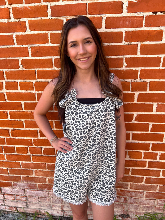 Amelia Leopard Printed Cotton Romper-Romper-VERY J-Bin B1,FD 07/08/2025-The Twisted Chandelier