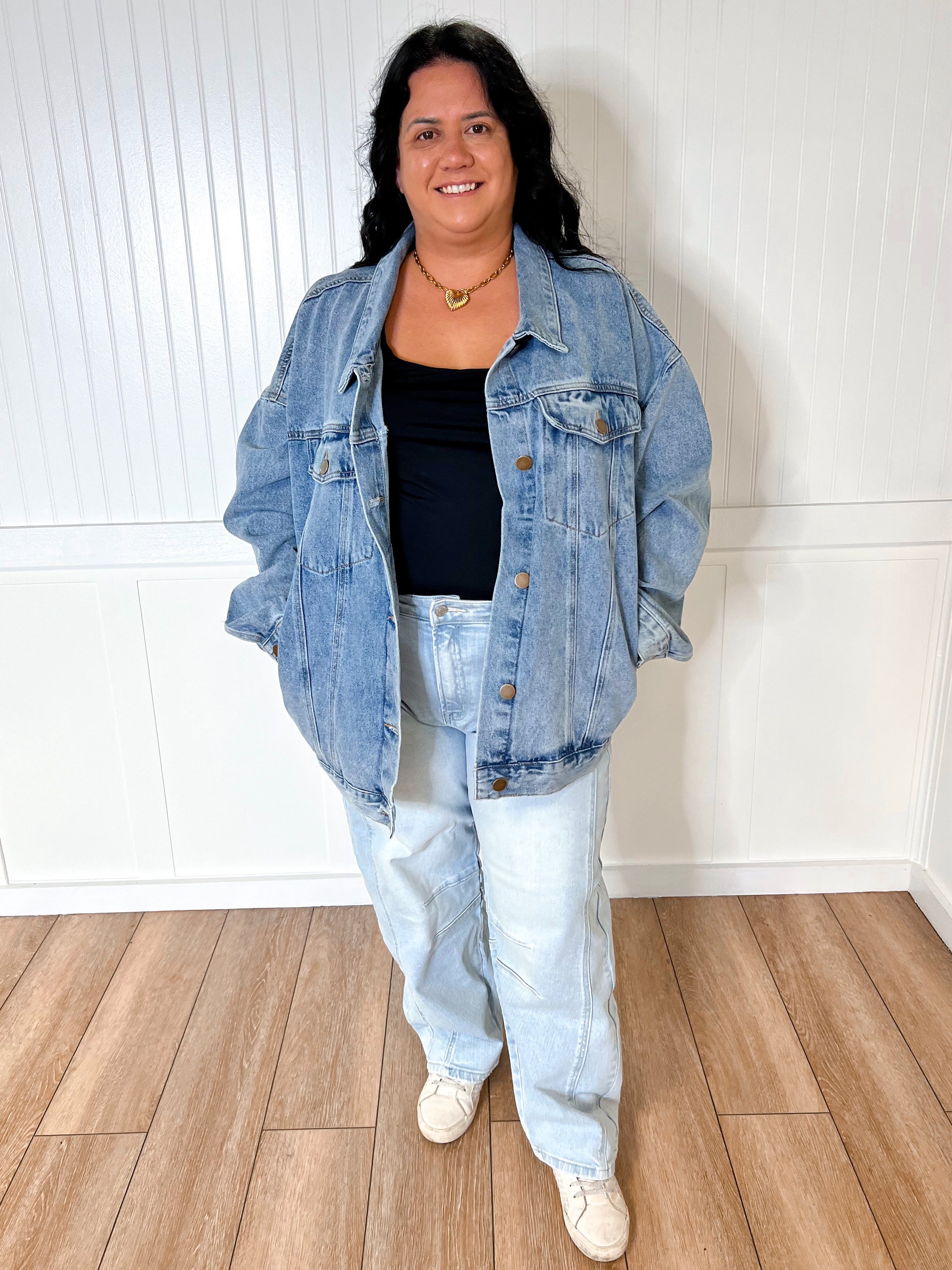 Oliver Boxy-Cut Denim Jacket-Jacket-Mono B-FD 09/03/24,not on the floor only in totes,Winter Tote T4-The Twisted Chandelier