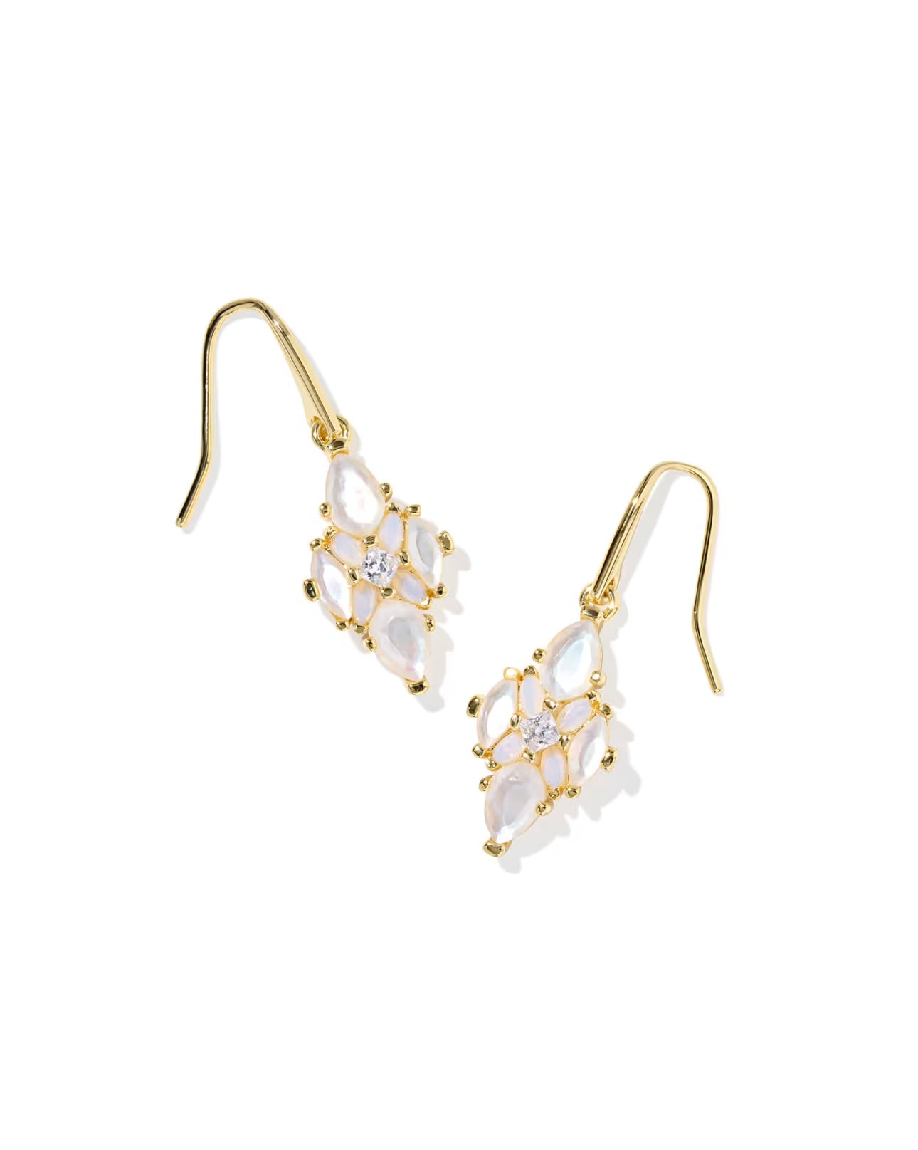 Kendra Scott Abbie Crystal Drop Earrings Gold Neutral Mix-Kendra Scott-E00938GLD-The Twisted Chandelier