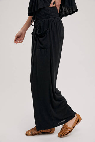 Bellamy Relaxed Knit Smocked Top and Wide Pants Set-Outfit Sets-Bluivy-Fall Favorites,NewArrival-The Twisted Chandelier