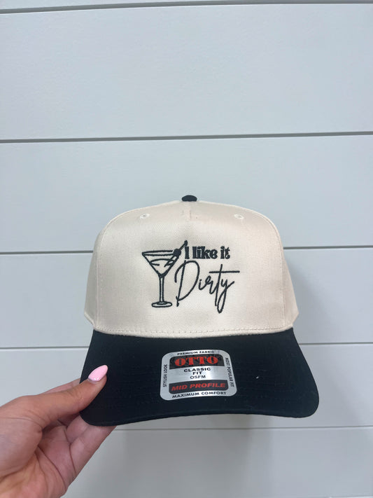 I Like It Dirty-Martini Trucker Hat-Embroidery-Happy Hour-The Twisted Chandelier
