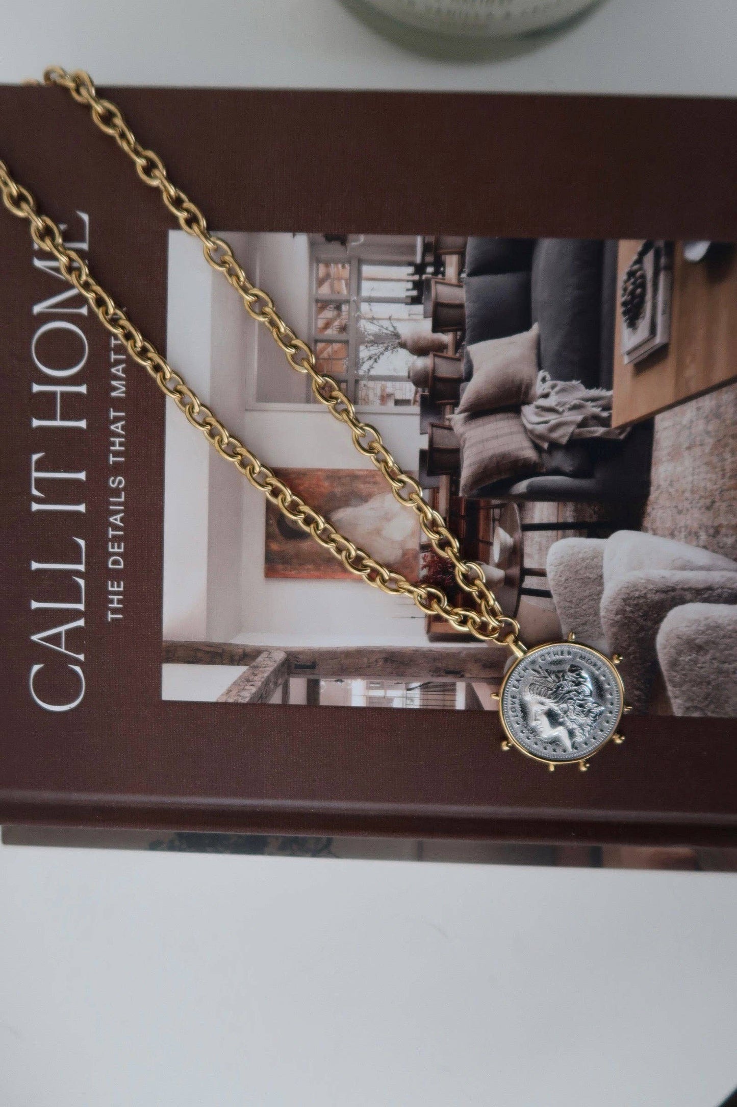 Chansutt Pearl Two Toned Coin Necklace-CHANSUTTPEARLS-The Twisted Chandelier