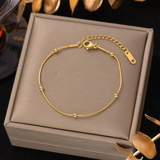 Stainless Steel Waterproof Tarnish Free Bracelet-JOSSLYN by wall to wall-40B112-BALL CHAIN-The Twisted Chandelier