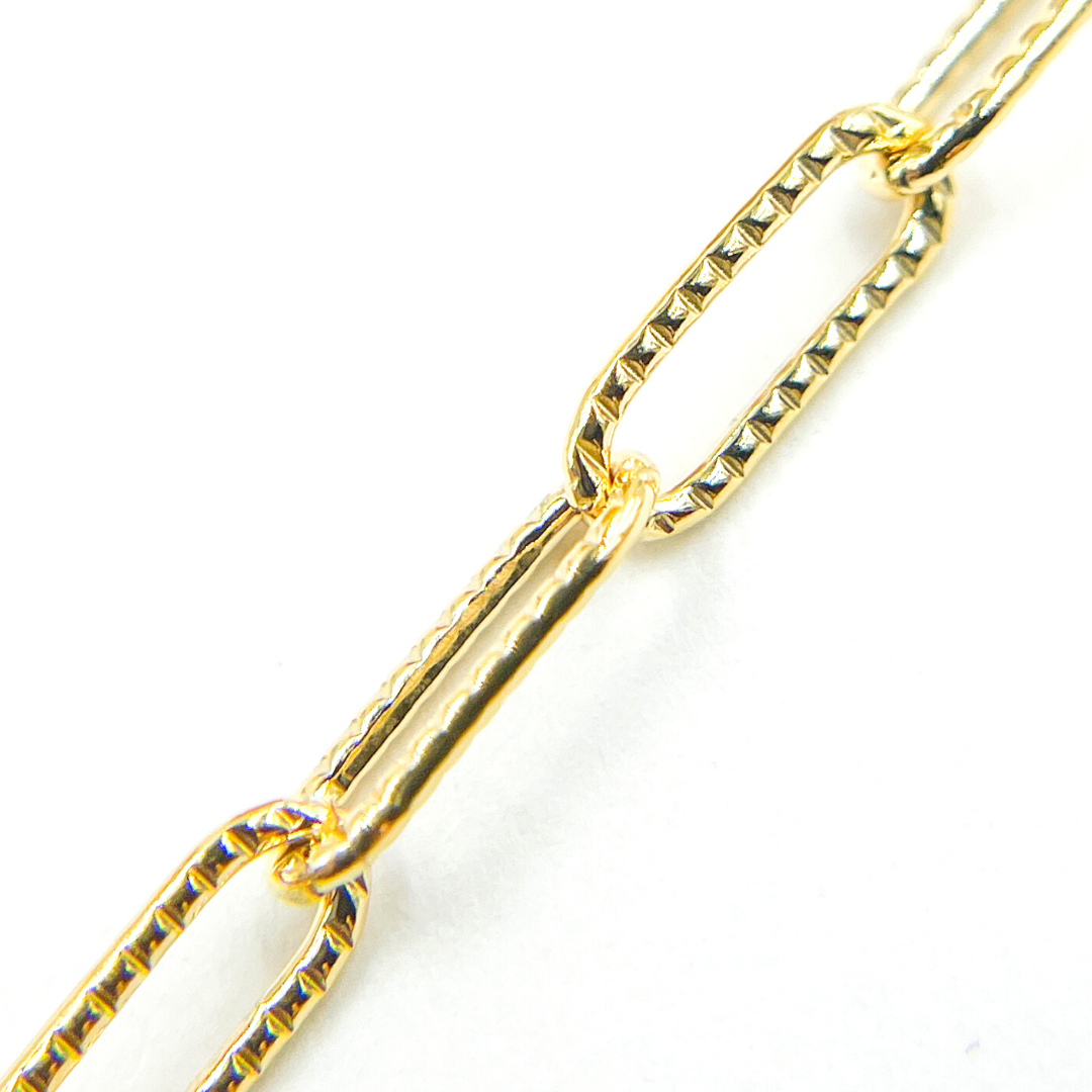 Oakley 14K Gold Filled Hammered Paperclip Chain 2903LGF-Jewels & Chains-The Twisted Chandelier